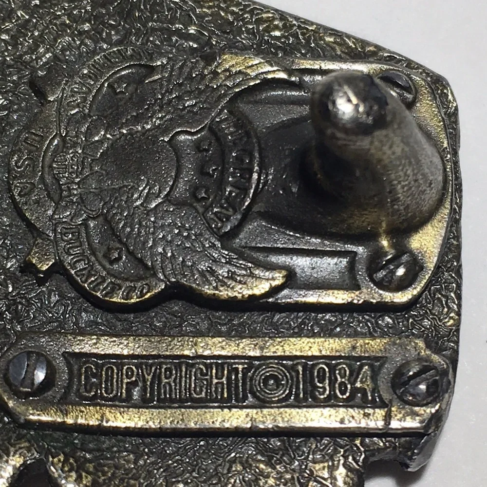 Vintage 1984 Wells Fargo Shaped Belt buckle